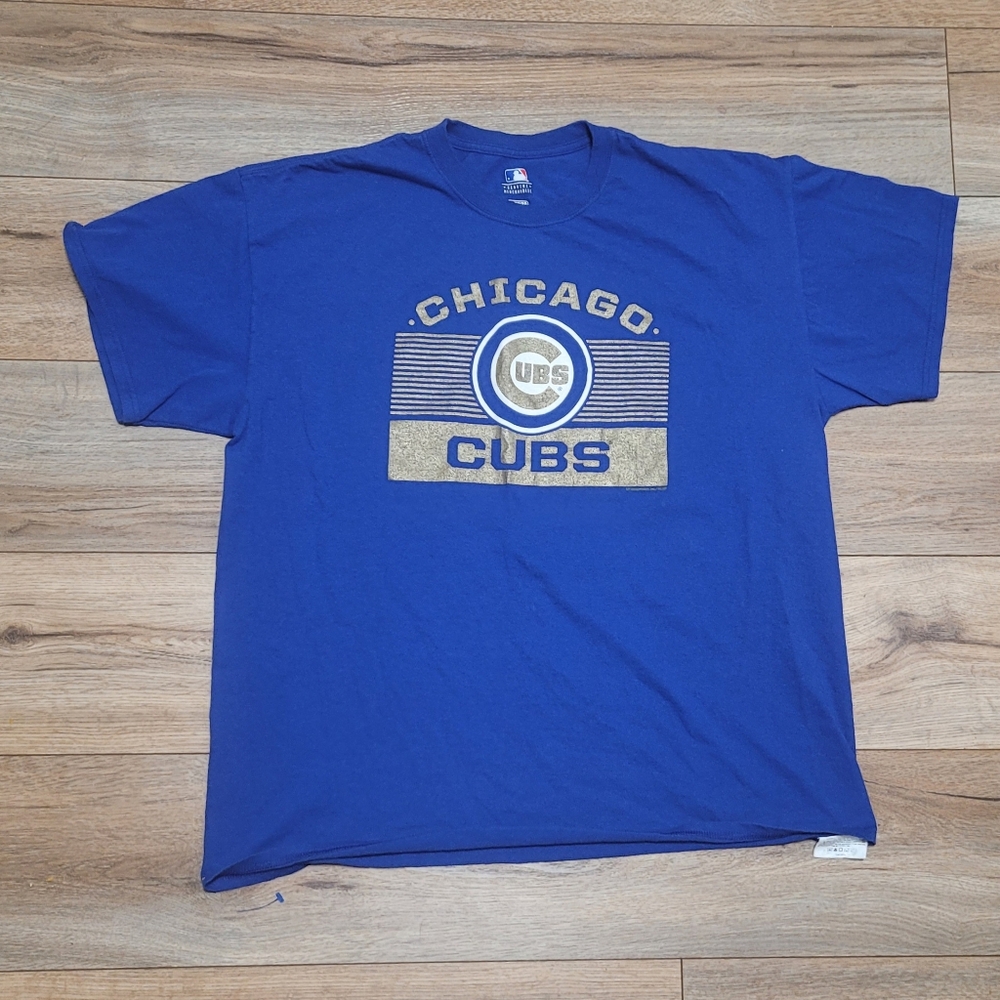 Chicago Cubs T Shirt Mens Size XL Blue MLB Baseball Casual Adults